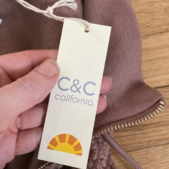 Ultra Comfy C&C California Half Zip Jacket, Mauve, Large - Picture 7 of 13